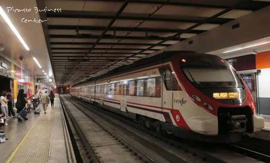 Malaga airport 8 minutes by Renfe commuter train
